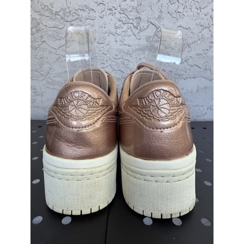 Nike Jordan Retro 1 Low Lifted Met Bronze Pink Womens 7‎ Platform A01334-901